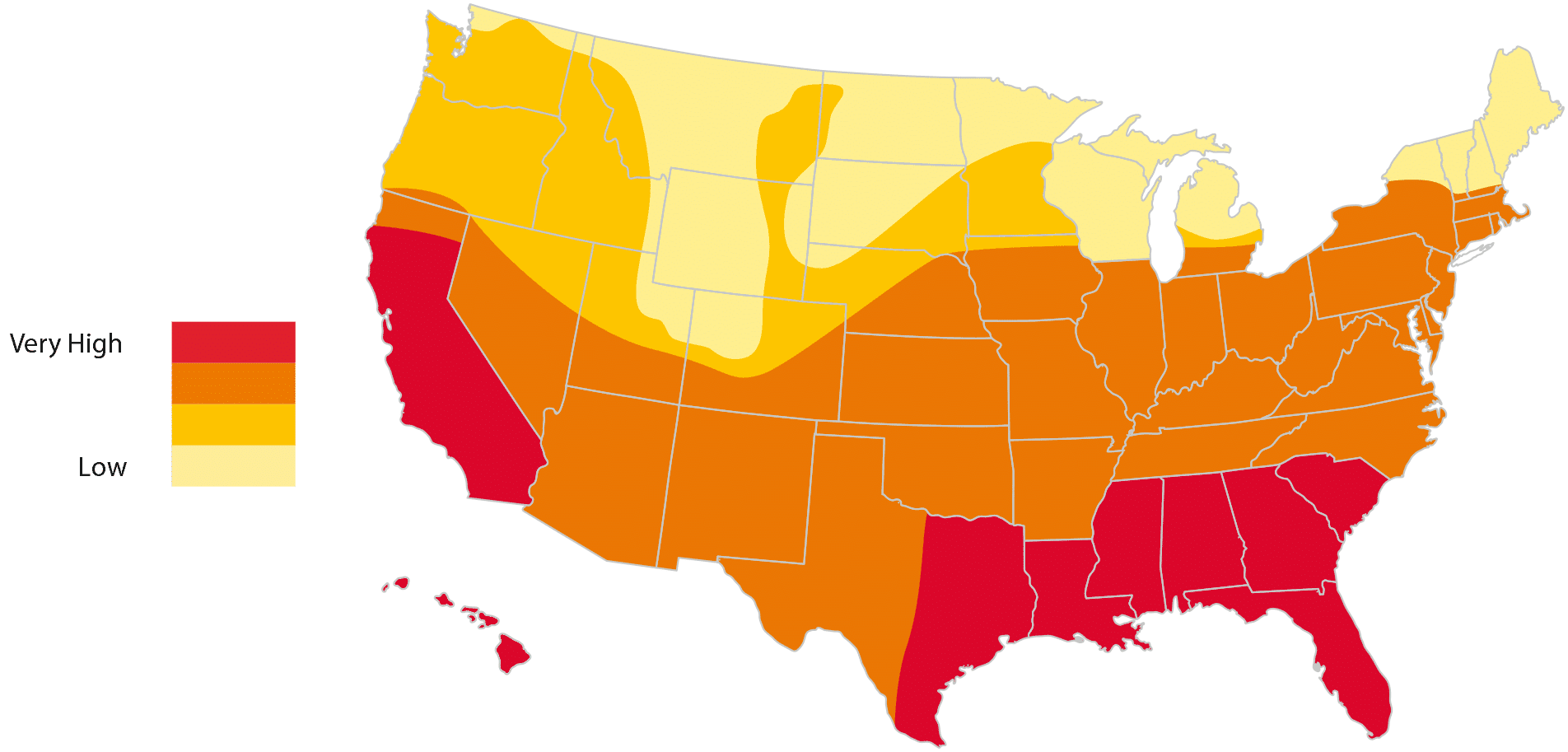 Kentucky is at high risk for termites and Berner Pest Solutions provides termite control and termite prevention