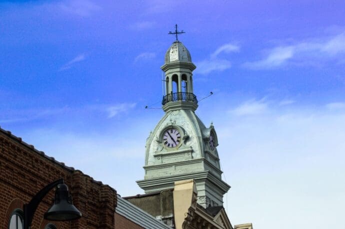 Clock tower in Nicholasville KY